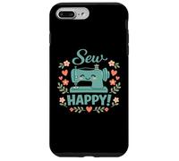 Custodia per iPhone 7 Plus/8 Plus Cuori floreali per cucire Happy Cute macchina da cucire