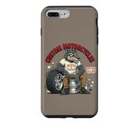 Custodia per iPhone 7 Plus/8 Plus Custom Motorcycles Lowbrow Wolf Rockabilly 1950s Biker