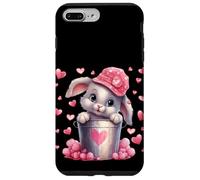 Custodia per iPhone 7 Plus/8 Plus Cute Bunny In Valentines Basket Hearts For Rabbit Mom