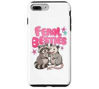 Custodia per iPhone 7 Plus/8 Plus Cute Feral Besties Raccoon Opossum Art