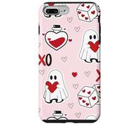 Custodia per iPhone 7 Plus/8 Plus Cute Ghost Valentines XOXO Heart Dice Spooky