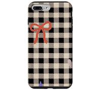 Custodia per iPhone 7 Plus/8 Plus Cute Gingham Checkered Hearts Bows Stars Pattern