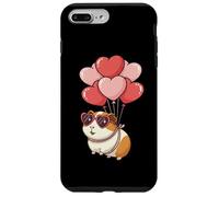 Custodia per iPhone 7 Plus/8 Plus Cute Girls Womens Kids Valentines Day Heart Guinea Pig Lover