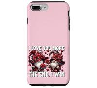 Custodia per iPhone 7 Plus/8 Plus Cute Gnome I Love You More The End I Win Pink Valentines