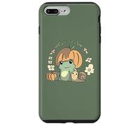 Custodia per iPhone 7 Plus/8 Plus Cute Kawaii Fall Cottagecore Aesthetic Frog With Pumpkin