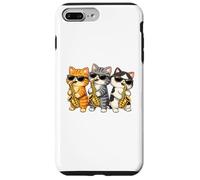 Custodia per iPhone 7 Plus/8 Plus Cute Kawaii Kitten Saxophone Trio Music Lovers