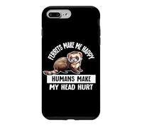 Custodia per iPhone 7 Plus/8 Plus Cute Kids Womens Mens Lover Pet Ferrets Make Me Happy