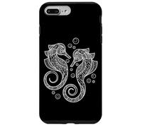 Custodia per iPhone 7 Plus/8 Plus Cute Womens Girls Two Mandala Pattern Seahorse Lover