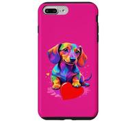 Custodia per iPhone 7 Plus/8 Plus Dachshund Shirt - Colorful Dachshund Heart Graphic