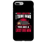 Custodia per iPhone 7 Plus/8 Plus Dachshund You Are A Lucky Dog Mom Funny Puppy Dogs Lovers