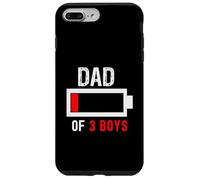Custodia per iPhone 7 Plus/8 Plus Dad Of 3 Boys Divertente Batteria da uomo a basso consumo Daddy Sons Kids