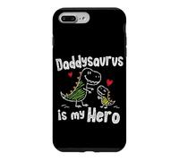 Custodia per iPhone 7 Plus/8 Plus Daddysaurus è il mio eroe Cute Doodle Kids Dad Dino Lovers