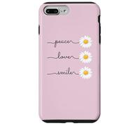 Custodia per iPhone 7 Plus/8 Plus Daisy Plant Peace Love Smile Common daisy Flower