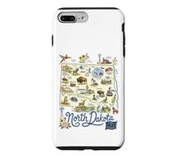 Custodia per iPhone 7 Plus/8 Plus Dakota del Nord, ND, Stati Uniti, Mappe, Icone