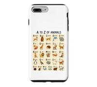 Custodia per iPhone 7 Plus/8 Plus Dalla A alla Z per imparare l'alfabeto degli animali per bambini e amanti degli animali