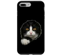 Custodia per iPhone 7 Plus/8 Plus Dapper Smoking bianco e nero che sbircia attraverso