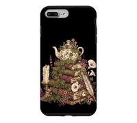 Custodia per iPhone 7 Plus/8 Plus Dark Academia Cottagecore Tea Books Botanical Mushroom