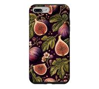 Custodia per iPhone 7 Plus/8 Plus Dark Cottagecore Fichi Vintage Dark Academia Fruit Pattern
