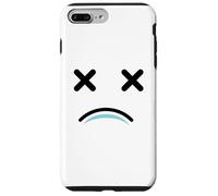 Custodia per iPhone 7 Plus/8 Plus Dead Tired Face - Funny Cartoon White/Blue