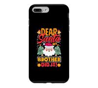 Custodia per iPhone 7 Plus/8 Plus Dear Santa My Brother Did It Divertente Natale Ragazze Bambini Ragazzi
