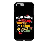 Custodia per iPhone 7 Plus/8 Plus Dear Santa They are the Naughty Ones for Christmas