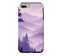 Custodia per iPhone 7 Plus/8 Plus Deep Purple Natura Montagne Escursionismo Escursionismo Vaporwave