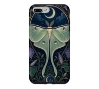 Custodia per iPhone 7 Plus/8 Plus Design Art Nouveau Luna Moth Moon Morning Glory