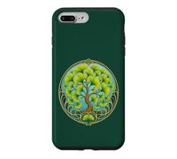 Custodia per iPhone 7 Plus/8 Plus Design botanico con albero di ginkgo biloba in stile Liberty