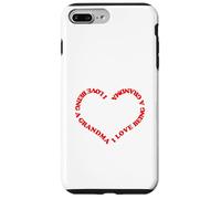 Custodia per iPhone 7 Plus/8 Plus Design con cuore rosso "I Love Being a Grandma" per Nana Granny MIL