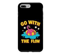 Custodia per iPhone 7 Plus/8 Plus Design con fenicottero rosa "Go With The Flow"