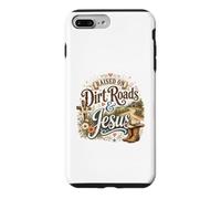 Custodia per iPhone 7 Plus/8 Plus Design con scritta "Raised on Dirt Roads & Jesus Country Faith"