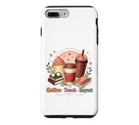 Custodia per iPhone 7 Plus/8 Plus Design della routine quotidiana di Coffee Teach Repeat Teach
