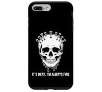 Custodia per iPhone 7 Plus/8 Plus Design gotico con teschio "It's Okay I'm Always Fine"