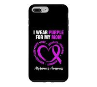 Custodia per iPhone 7 Plus/8 Plus Design «I Wear Purple For My Mom» - Alzheimers Awareness