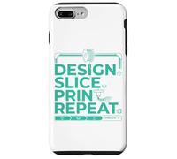 Custodia per iPhone 7 Plus/8 Plus Design Slice Print Repeat Divertente design di stampa 3D