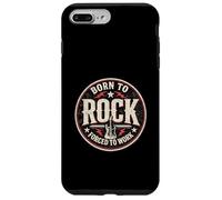 Custodia per iPhone 7 Plus/8 Plus Design vintage con chitarra Born To Rock Forced To Work