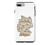 Custodia per iPhone 7 Plus/8 Plus Deutschland Karte Der Landeskinder Germania Vintage Mappa