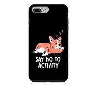 Custodia per iPhone 7 Plus/8 Plus Dì no all'attività Carino che dorme pigro Corgi EduEly