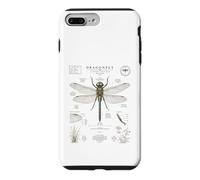 Custodia per iPhone 7 Plus/8 Plus Diagramma di guida vintage del campo dell'anatomia della libellula Arte