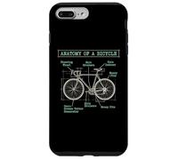 Custodia per iPhone 7 Plus/8 Plus Diagramma divertente di anatomia della bicicletta Giornata mondiale della bici umorismo del ciclista