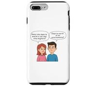 Custodia per iPhone 7 Plus/8 Plus Dialogo Ironico sulla Vita Dopo la Morte, Grafica Divertente