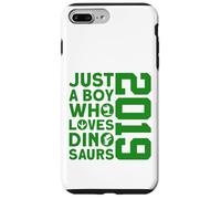 Custodia per iPhone 7 Plus/8 Plus DINO 2019 JUST A BOY WHO LOVES DINOSAURIER 7 Compleanno