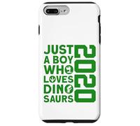 Custodia per iPhone 7 Plus/8 Plus DINO 2020 JUST A BOY WHO LOVES DINOSAURIER 6 Compleanno
