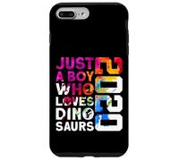 Custodia per iPhone 7 Plus/8 Plus DINO 2020 JUST A BOY WHO LOVES DINOSAURIER 6 Compleanno