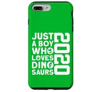 Custodia per iPhone 7 Plus/8 Plus DINO 2020 JUST A BOY WHO LOVES DINOSAURIER 6 Compleanno