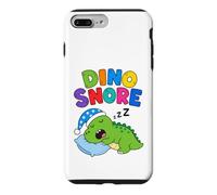Custodia per iPhone 7 Plus/8 Plus Dino Snore - Divertente dinosauro che dorme T-rex Dino Lover per bambini