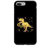 Custodia per iPhone 7 Plus/8 Plus Dinosauri Sunshine Dinosaurs T-rex Girasole Rex Sun Flower Dinosauro