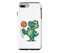 Custodia per iPhone 7 Plus/8 Plus Dinosauro che gioca a calcio dinosauri per bambini