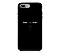 Custodia per iPhone 7 Plus/8 Plus Dio è amore Giovanni 4:8 Citazione cristiana Croce di Gesù