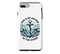 Custodia per iPhone 7 Plus/8 Plus Dio è la Mia Ancora nella Tempesta Cristiano Gesù Cristo Bibbia